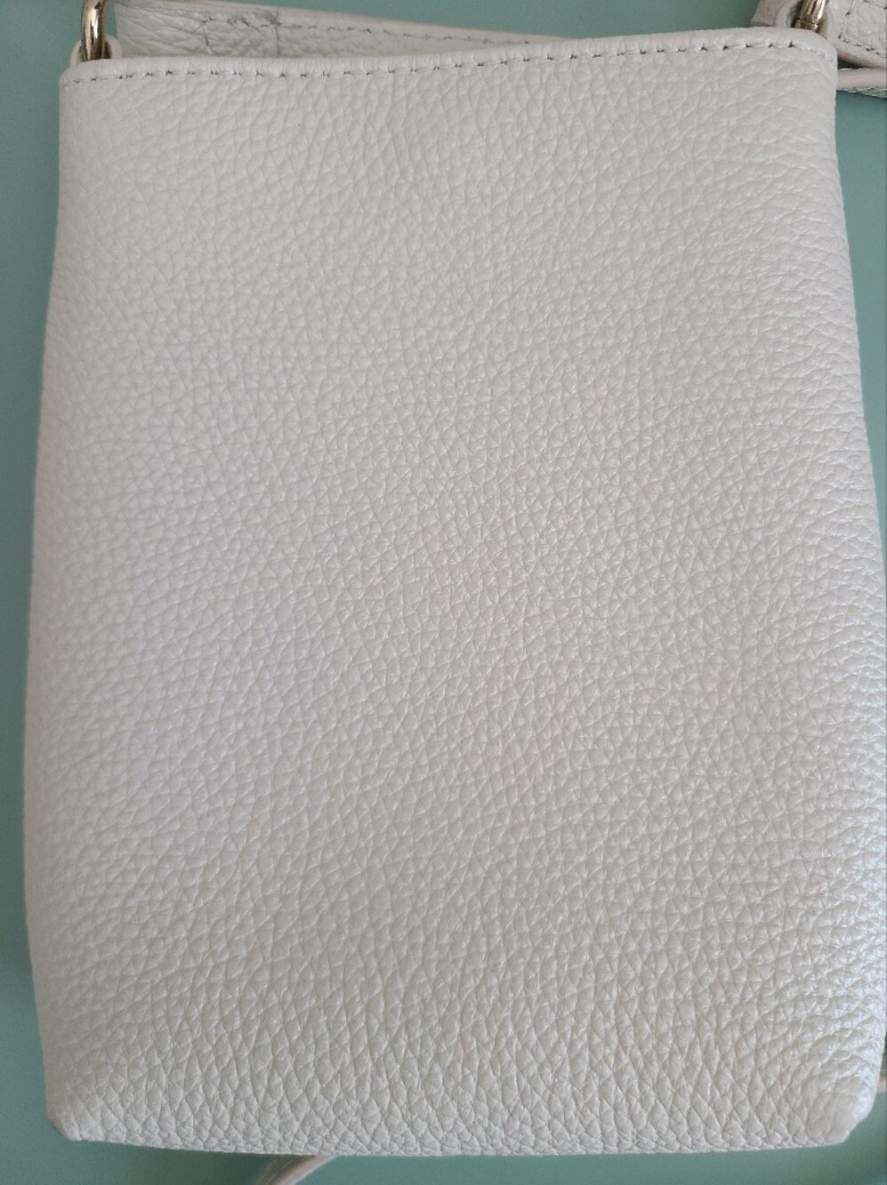 Quince Pebbled Leather Crossbody in Stone - Picture 10 of 10
